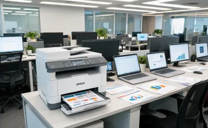 Office workgroup with Brother color laser printer