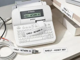 Brother P-touch label maker for asset labels